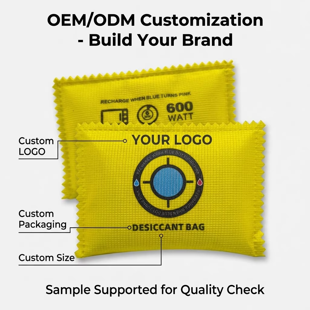 OEM Rechargeable Desiccant Bag Bulk – Color Changing Moisture Absorber
