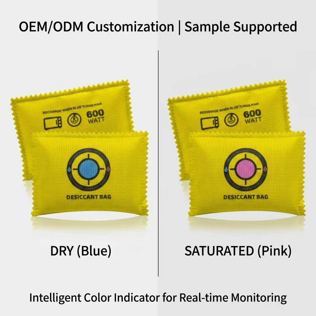 OEM Rechargeable Desiccant Bag Bulk – Color Changing Moisture Absorber